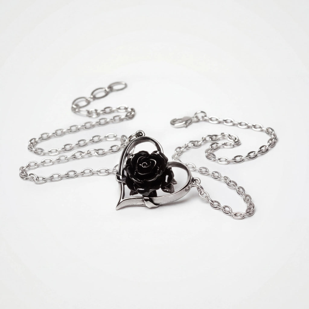 Alchemy Gothic Heart of Blackness Necklace