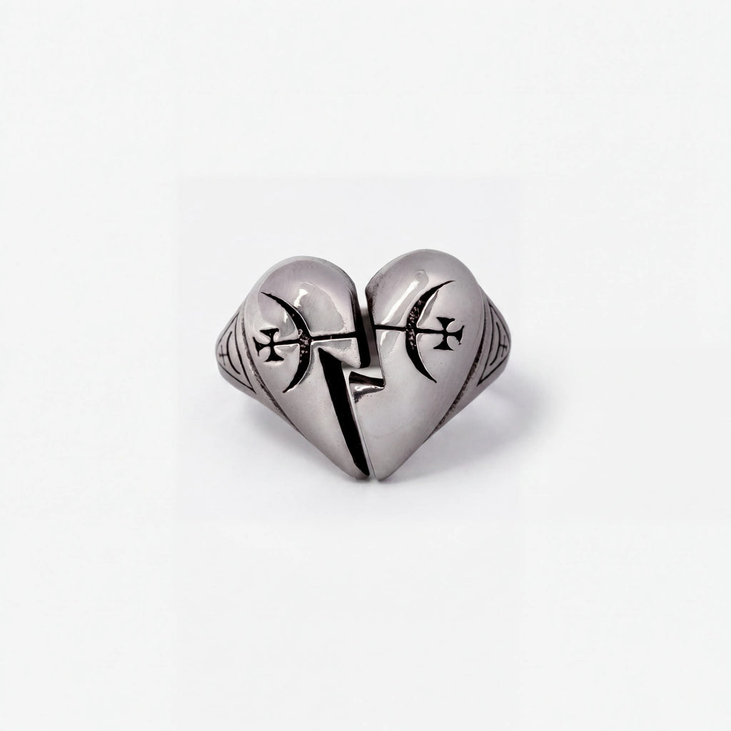 Alchemy Gothic Broken Promise Heart Ring