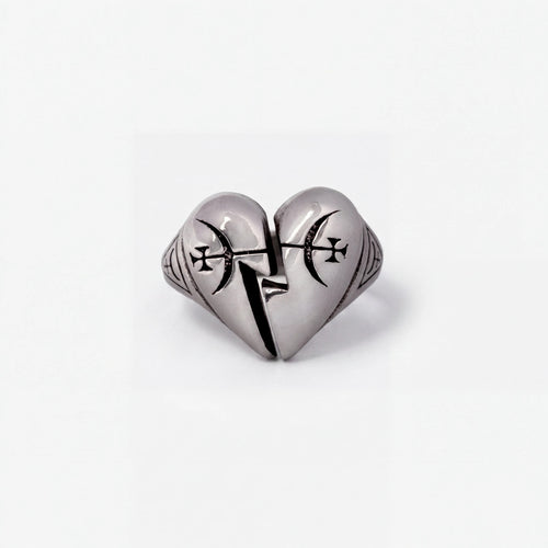 Alchemy Gothic Broken Promise Heart Ring