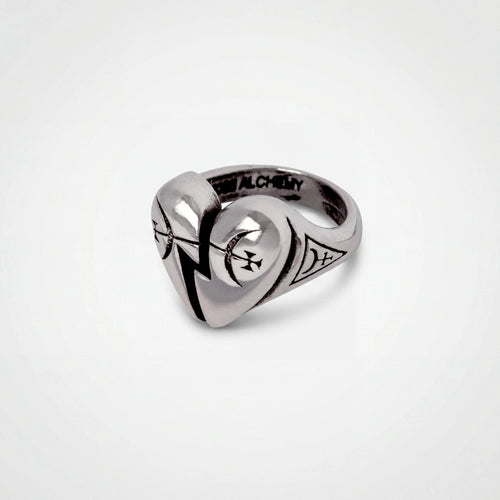 Alchemy Gothic Broken Promise Heart Ring