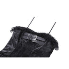 Dark in Love Harriet Punk Shiny PU Leather Layered Dress