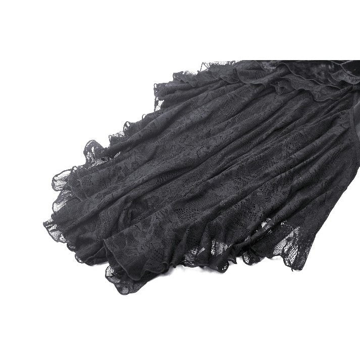 Dark in Love Kaia Midnight Mystique Velvet Ruffle Off-Shoulder Mermaid Dress