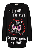 Banned Apparel Gothic Jumper Dress Black Oversized Knit