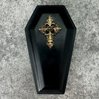 Vintage Cross Coffin Trinket Box