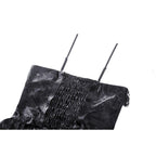 Dark in Love Harriet Punk Shiny PU Leather Layered Dress