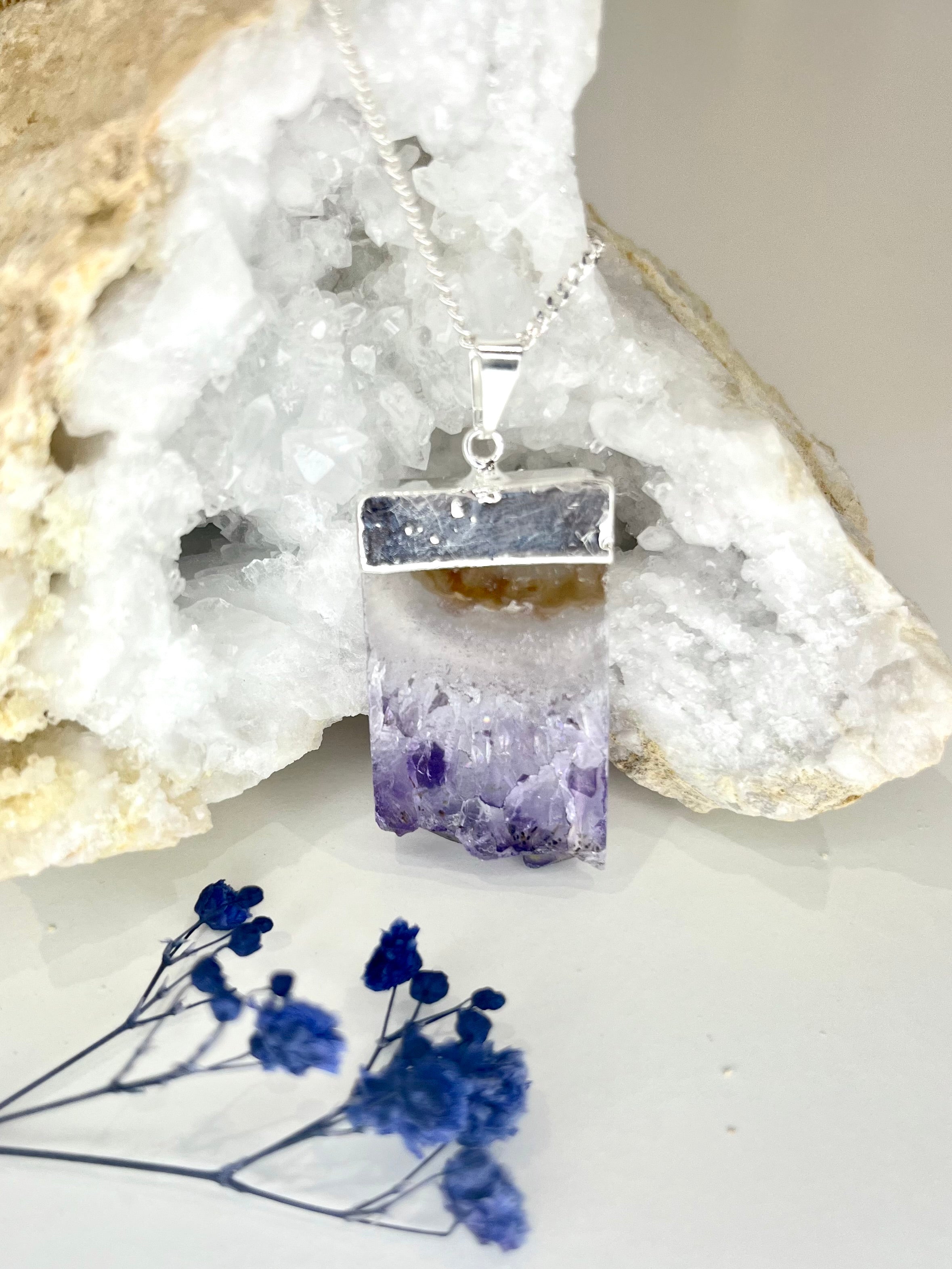 Amethyst Slice Necklace