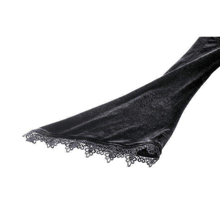 Dark in Love Kaia Midnight Mystique Velvet Ruffle Off-Shoulder Mermaid Dress