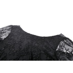 Dark in Love Zuri Gothic Romantic Lace Patchwork Bell-Sleeve Layered Cuff Top