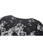 Dark in Love Emersyn Elegant Gothic Lace-Trimmed Long Robe