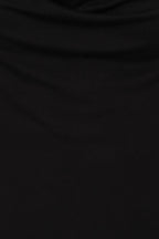Necessary Evil Aphrodite Plunge Cowl Neck Top - Faux Leather Gothic Going Out Top
