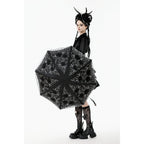 Dark in Love Belladonna Embroidered Folding Parasol
