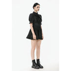 Dark in Love Lolita-Inspired Ruffled Mini Skirt in Black