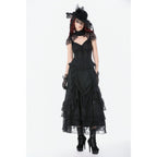 Dark in Love Vintage Gothic Lace Layered Maxi Skirt