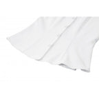 Dark in Love Elysia Ruffle Bib Puff Sleeve Goth Blouse in White