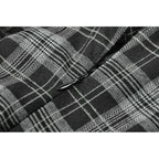 Dark in Love Ida Punk Grey Tartan Metal Studded Dress