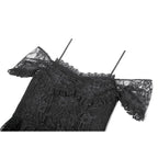 Dark in Love Romantic Gothic Lace Layered High-Low Dress