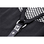 Dark in Love Enyo Mesh Strap Goth Halter Top in Black