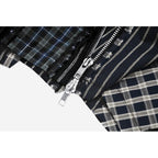 Dark in Love Sage Tartan Patchwork Leather-Waist Pleated Mini Skirt - Size UK 16 Left Only!