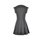Dark In Love Gwendolyn Lace Panel Goth Mini Dress in Black