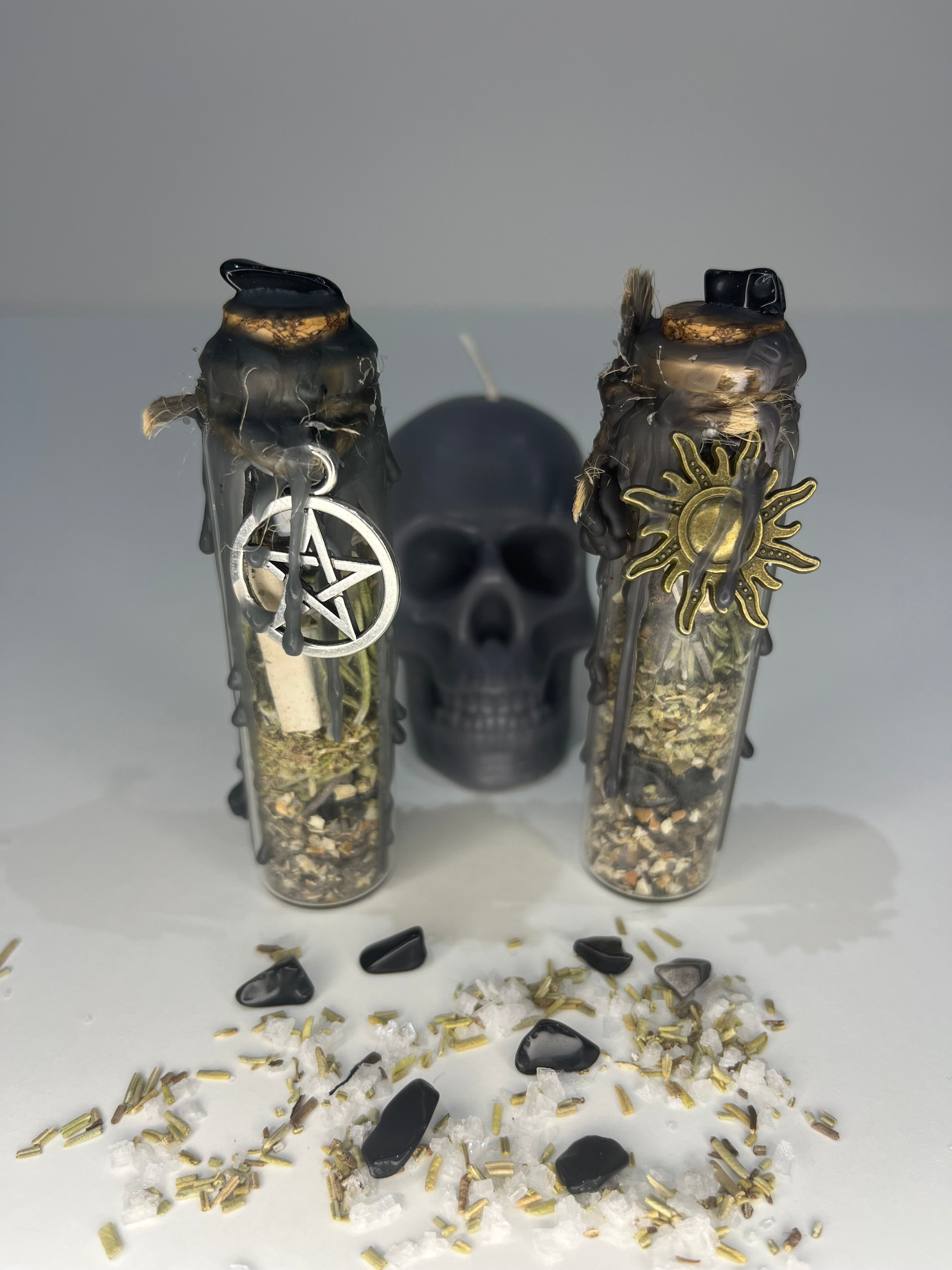 Spell Bottles for Love, Protection, Money, Luck or Custom Intention – Sealed Ritual Jar