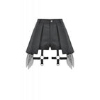 Dark in Love Punk Mesh Layered Skort Shorts