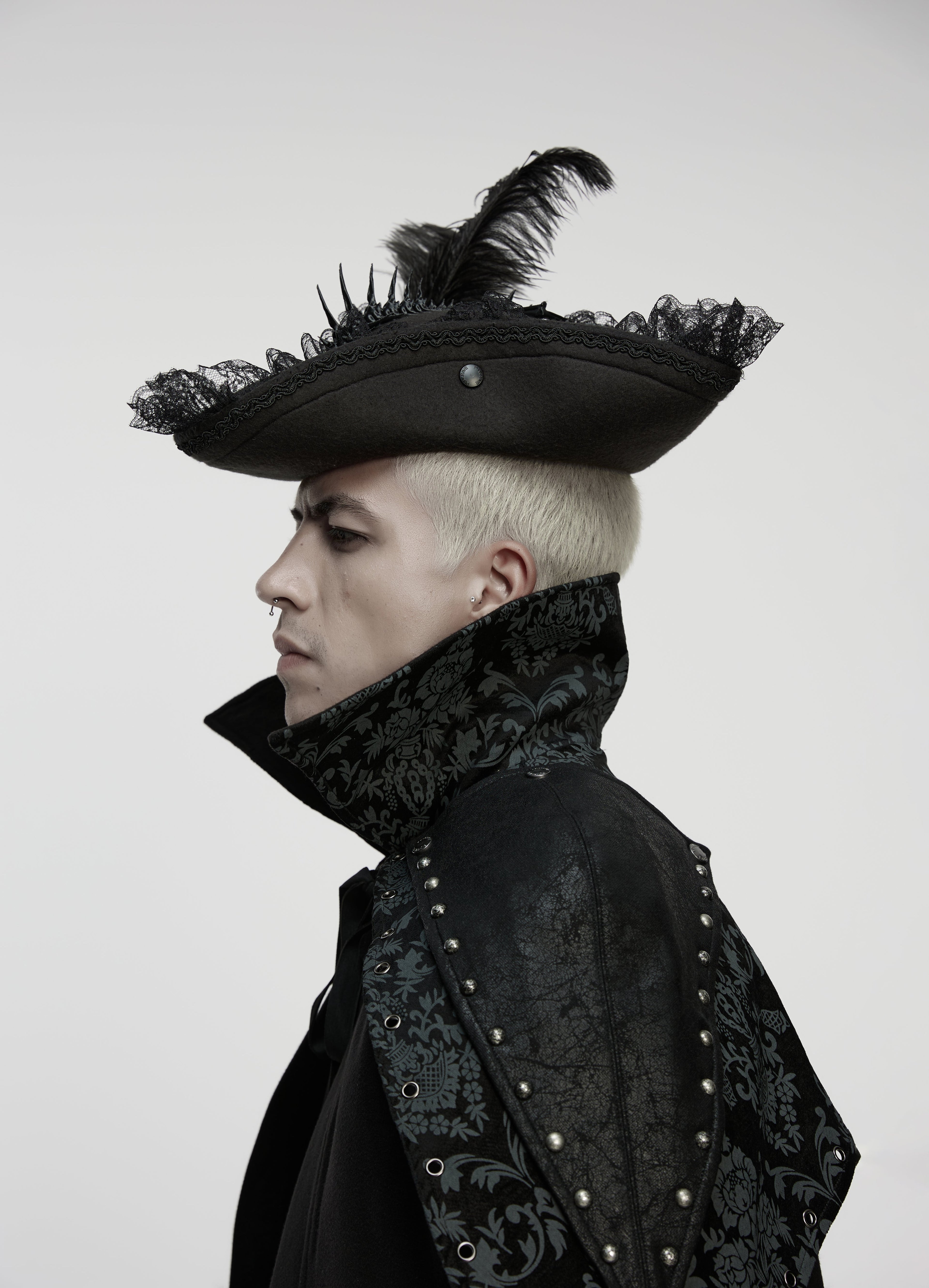 Punk Rave Goth Imprisoned Beast Bone Pirate Hat