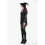 Dark in Love Gothic Velvet Mesh Patchwork Leggings