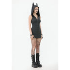 Dark In Love Salem Striped Cat Ear Hoodie Dress - Size UK 22 Left Only!