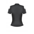 Dark in Love Seraphine Lace Off-Shoulder Goth Top in Black