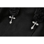 Dark in Love Cat-Ear Faux Fur Trim Gothic Coat