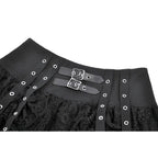 Dark in Love Punk Eyelet Lace Layered Mini Skirt