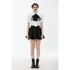 Dark in Love Lolita-Inspired Ruffled Mini Skirt in Black