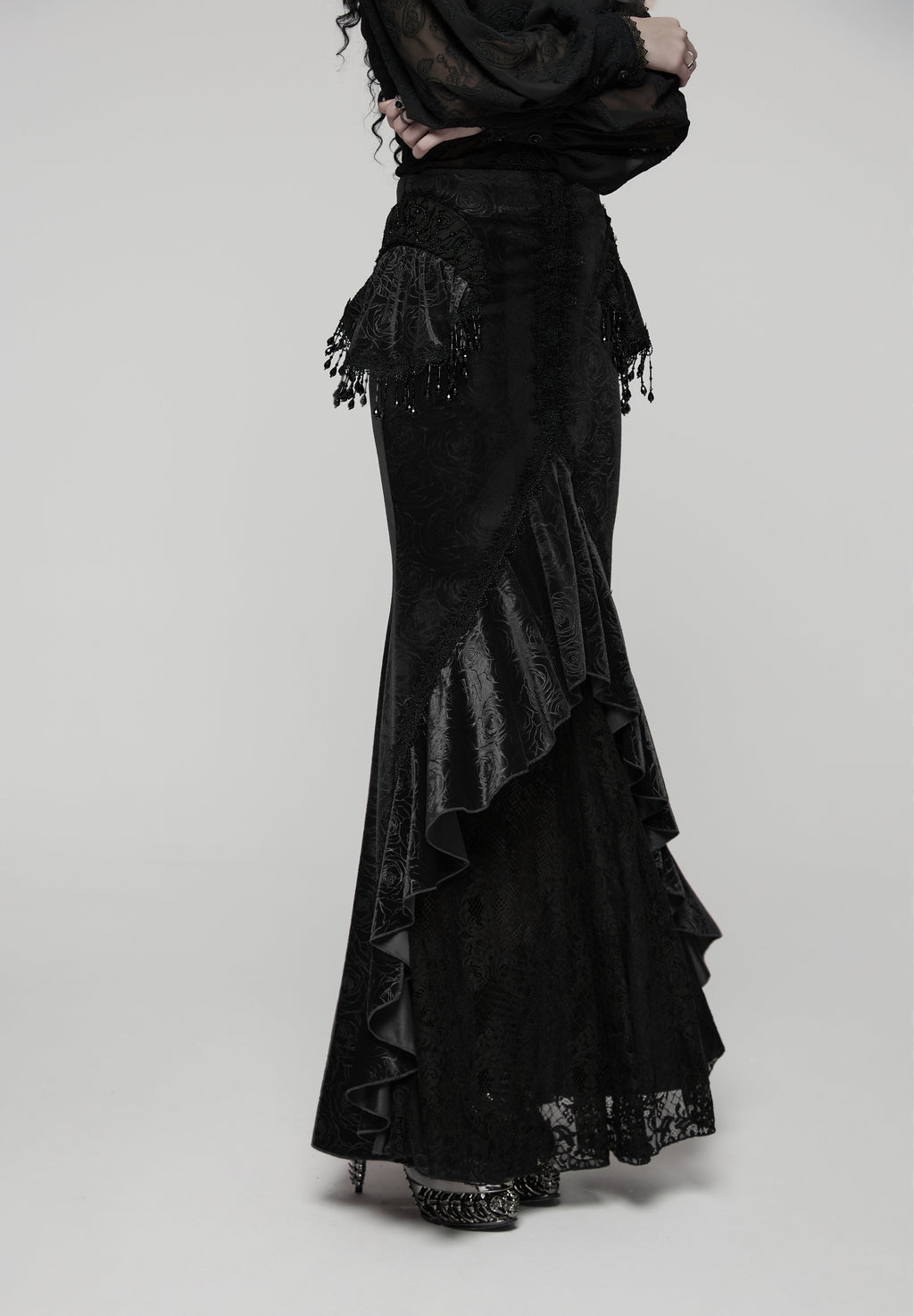 Punk Rave Goth Gorgeous Fishtail Skirt