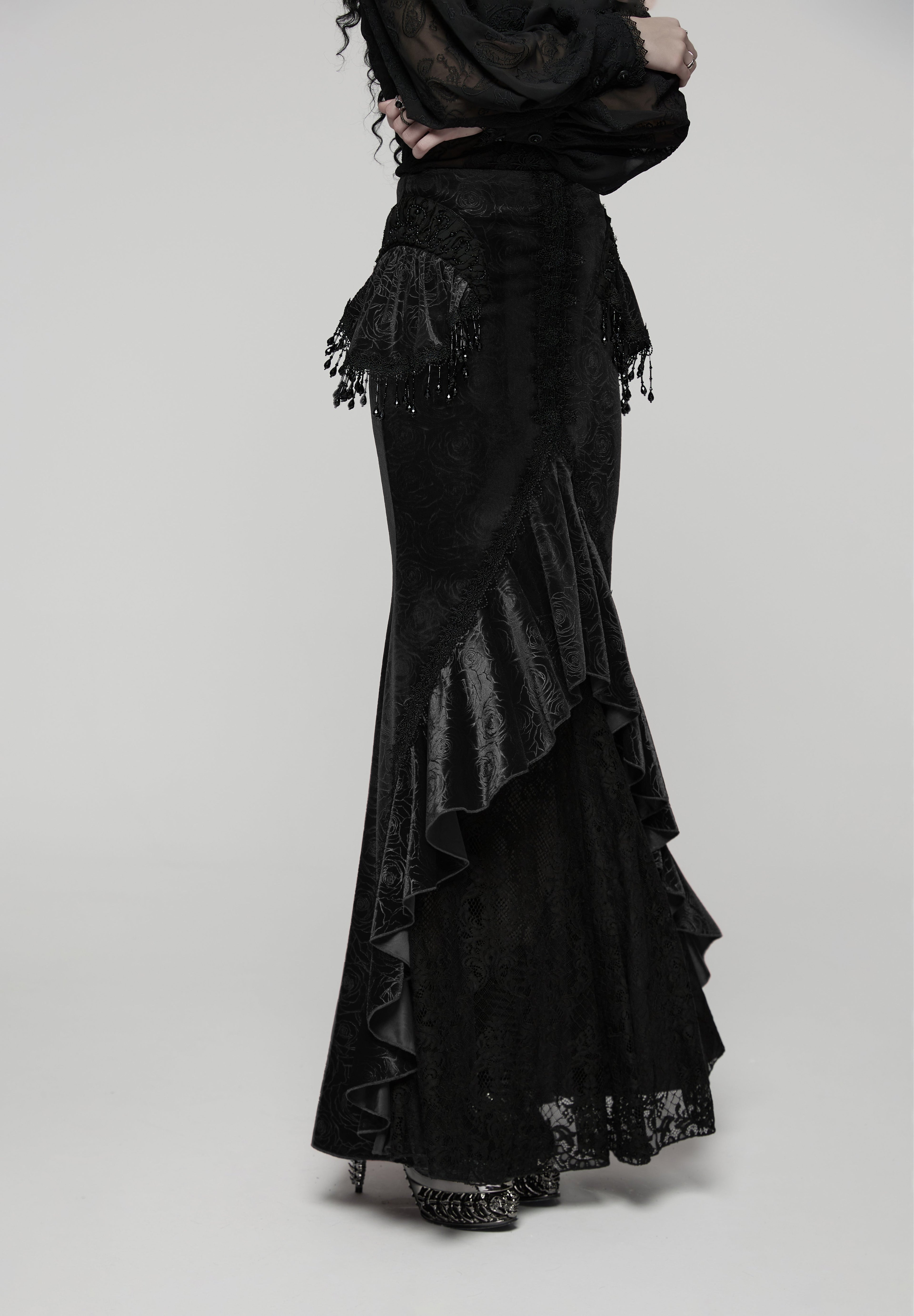 Punk Rave Goth Gorgeous Fishtail Skirt