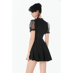 Dark in Love Dark Lace-Framed Silhouette Dress