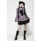 Dark in Love Ellery Big Pink Butterfly Doll Bell-Sleeve Dress