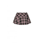 Dark in Love Rowan Punk Pink Plaid Mini Skirt