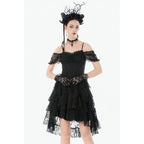 Dark in Love Romantic Gothic Lace Layered High-Low Dress