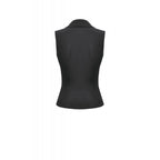 Dark in Love Punk Studded Lace-Up Vest - Alternative Top in Black
