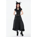 Dark in Love Courtly Cross Gem Gothic Blouse