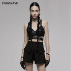 PUNK RAVE - Nyx Elastic Cross Strap Crop Top