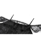 Dark in Love Morgana Gothic Off-Shoulder Lace Hem Dress