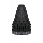 Dark in Love Vintage Gothic Lace Layered Maxi Skirt