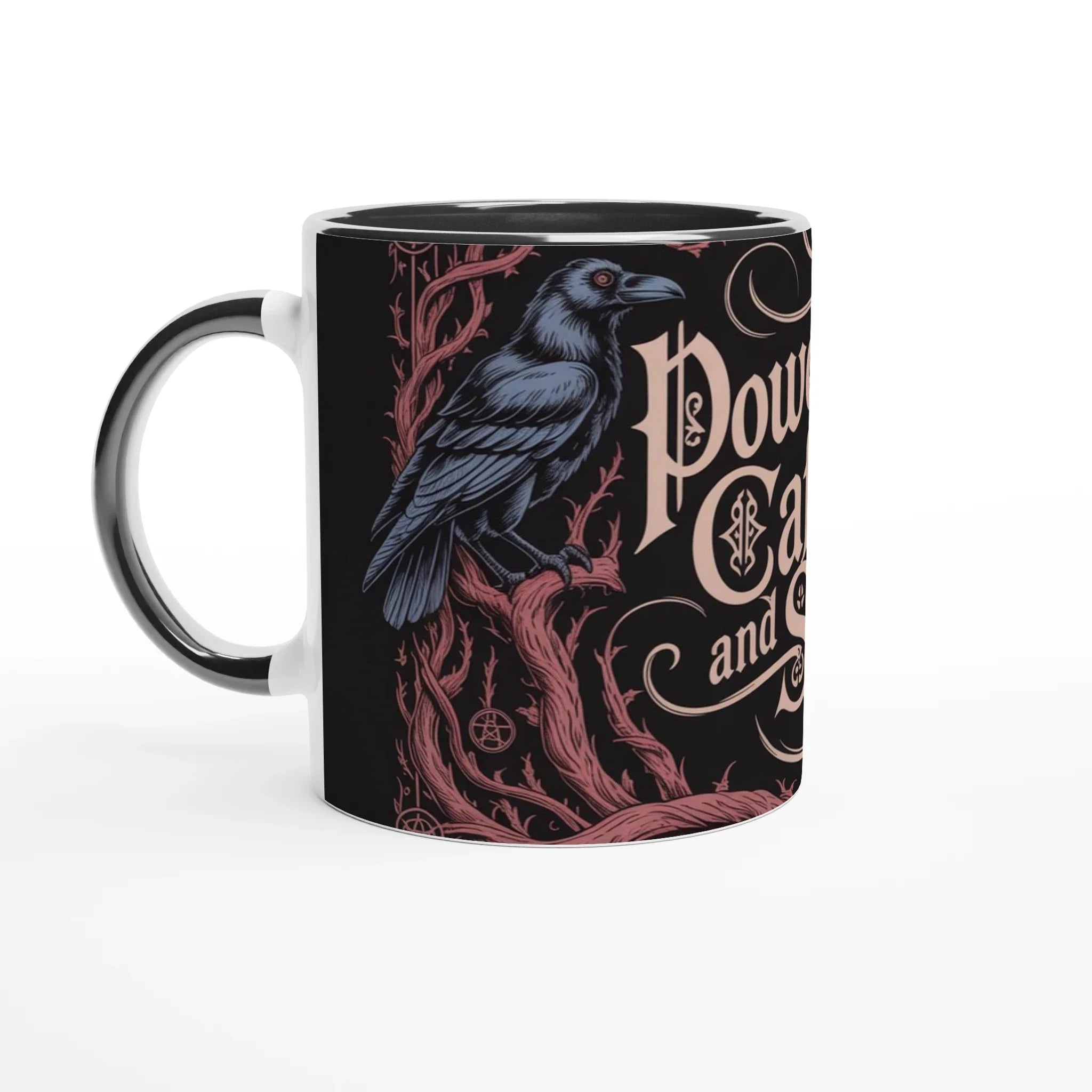 ✨ Powered by Caffeine & Spells – 11oz Witchy Ceramic Mug ✨ The perfect magical mug for coffee-loving witches! 🖤☕🧙‍♀️