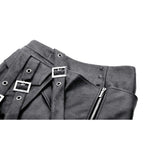 Dark in Love Chaos Reign Faux Leather Goth Mini Skirt in Black