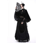 Dark in Love Gothic Elegance Black Lace Fan – Victorian-Inspired Accessory