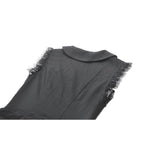 Dark In Love Gwendolyn Lace Panel Goth Mini Dress in Black
