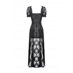 Dark in Love Morwenna Lace Gothic Maxi Dress in Black