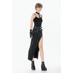 Dark In Love Punk Rib Cage Grommet Waist Cincher