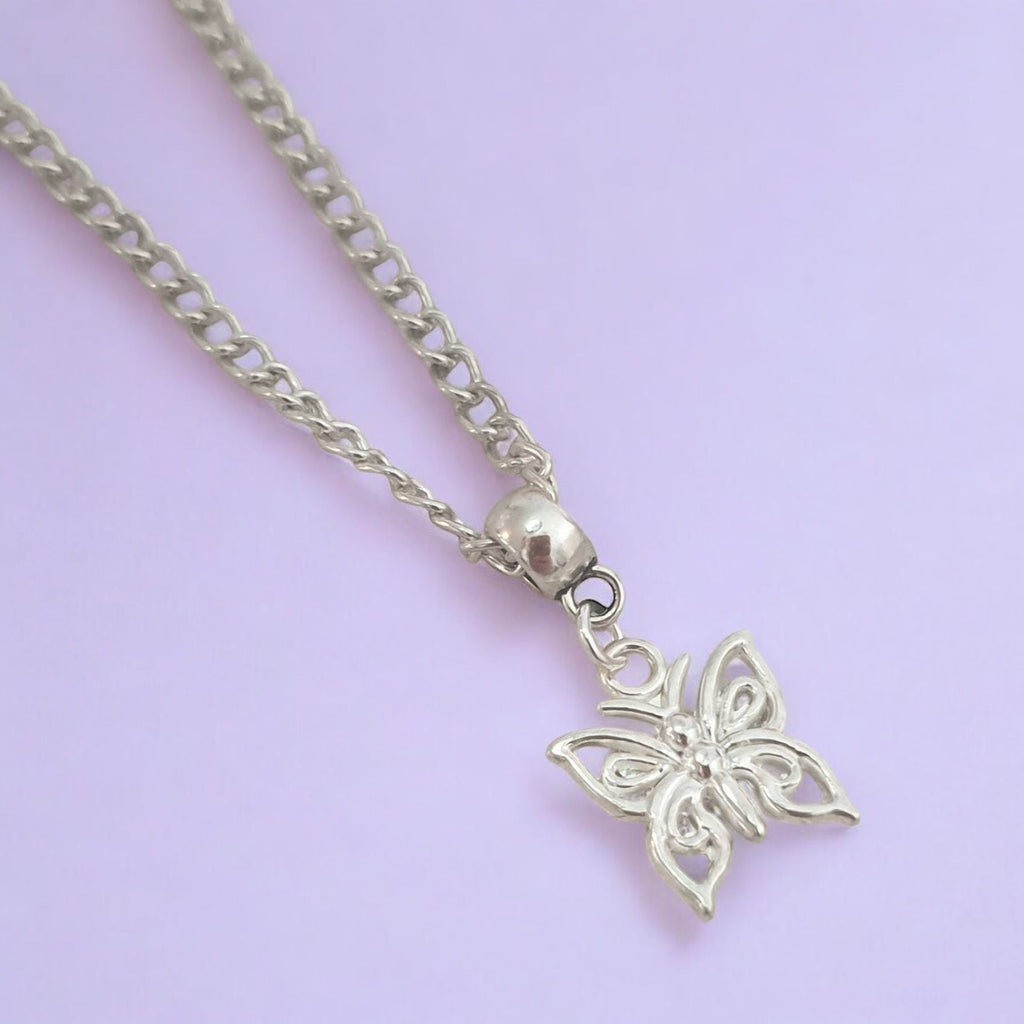 Butterfly Charm Necklace Silver Plated Or Waxed Cord Variable Lengths, Gift Packaged, For Her, Nature